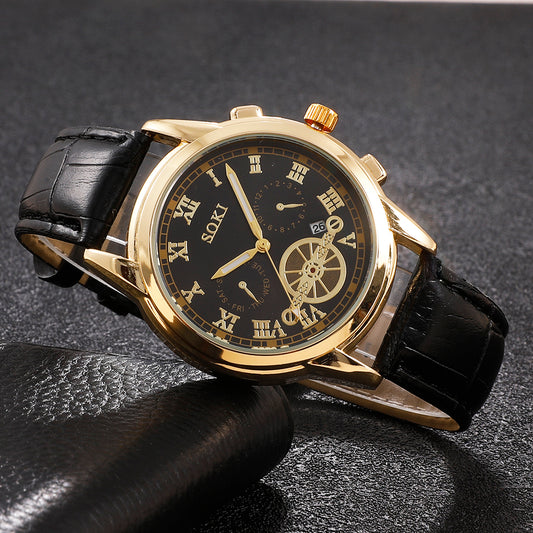 Vintage Black & Gold Watch I. T.E